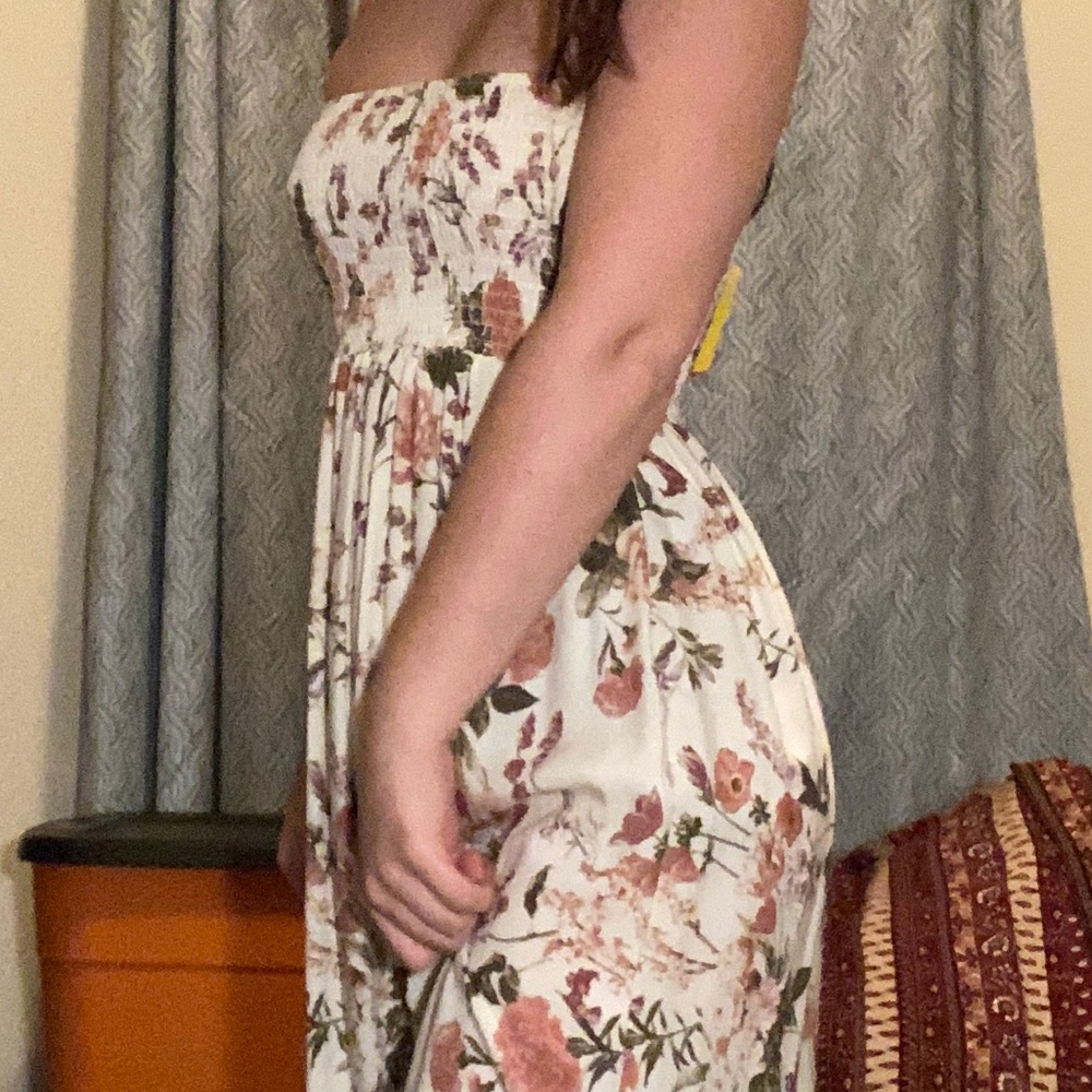 Forever 21 strapless floral maxi dress size xsmall